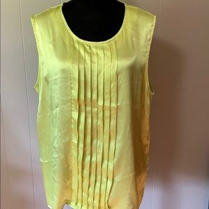 Preston & York chartreuse green sleeveless top